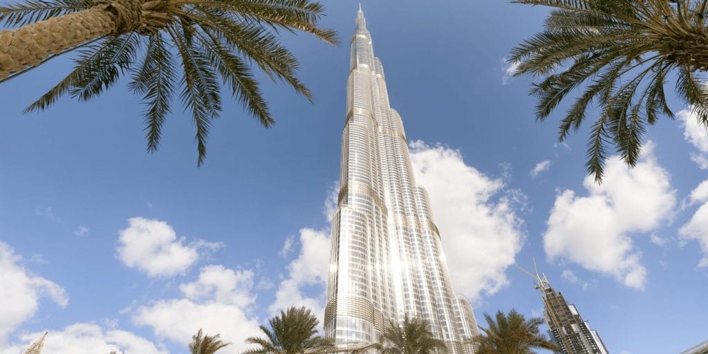 The Burj Khalifa Residences offer luxurious apartments with floor-to-ceiling windows providing stunning views of the city and Arabian Gulf. 